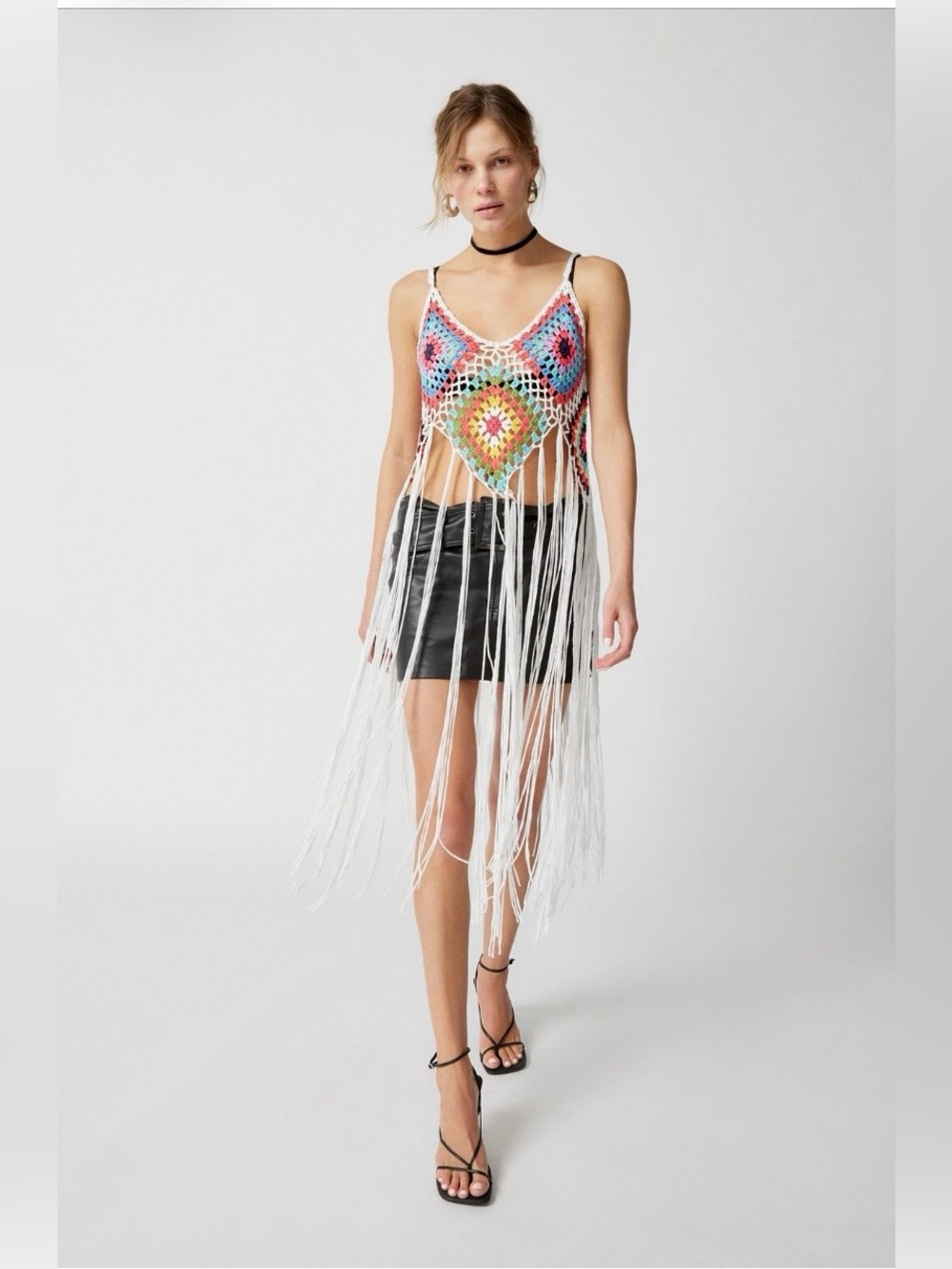 NWT Sold Out UO Out From Under Crochet Fringe Tank Top One Size fits Most